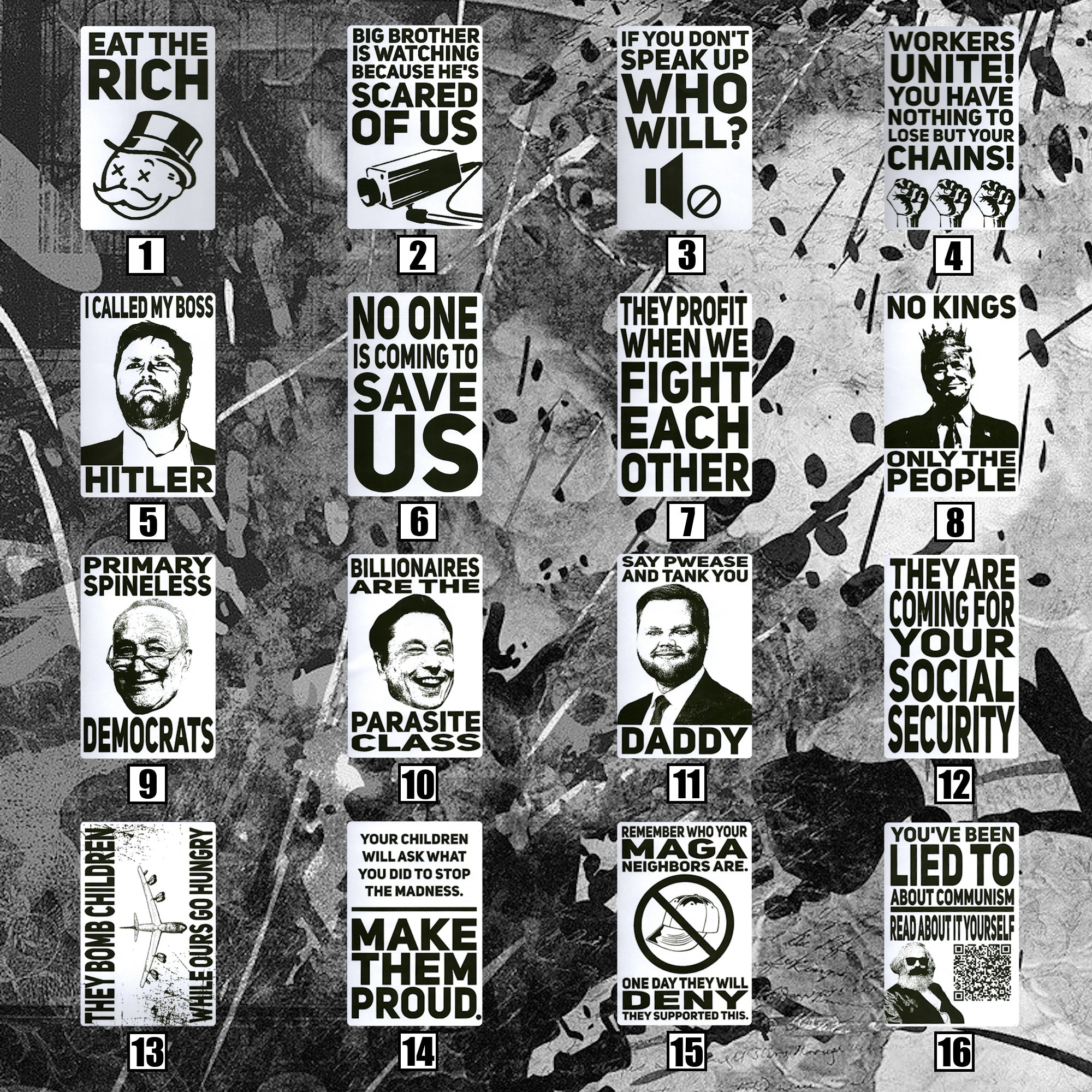 15 Leftist Protest Slaps - Pick 3 Designs