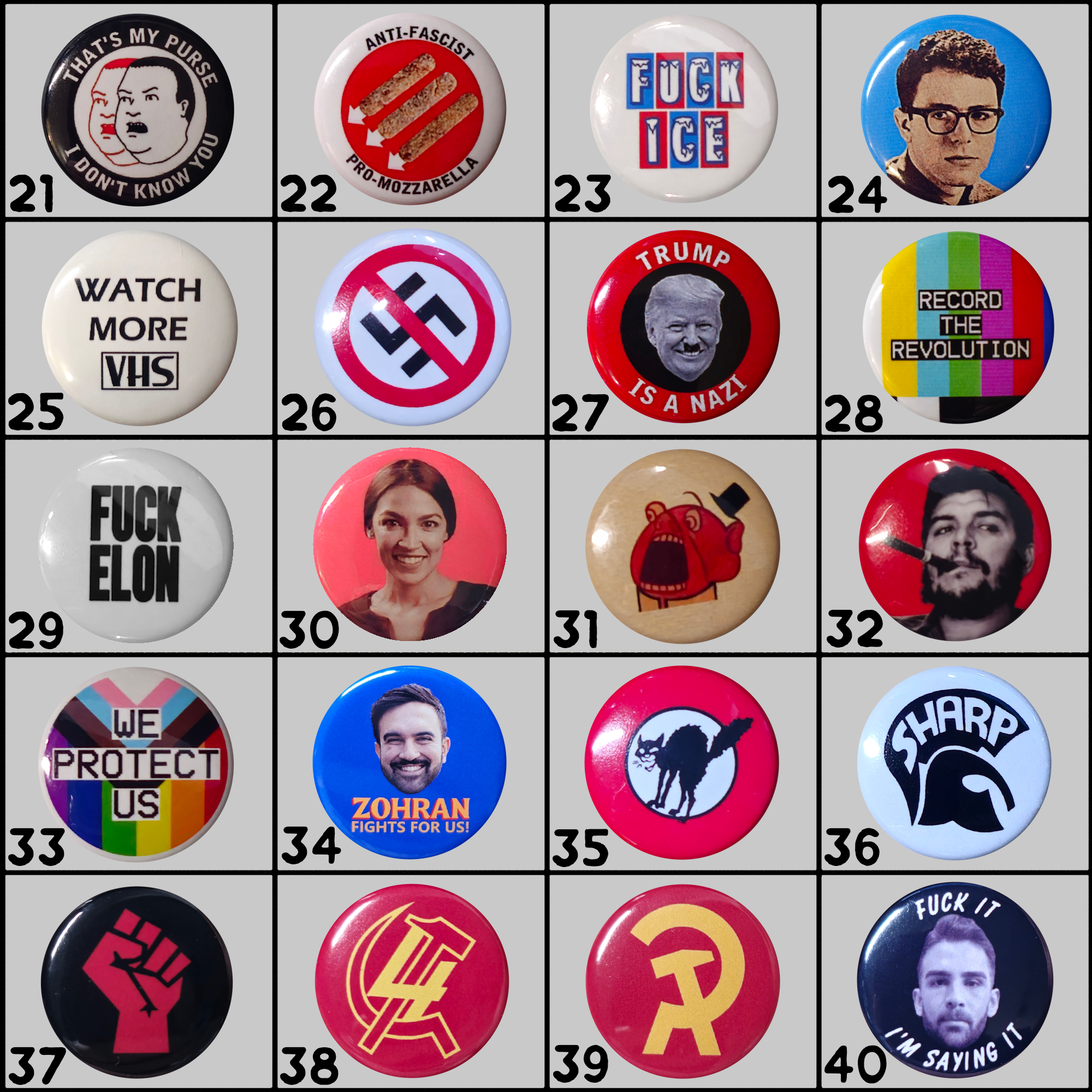 Loosies Build-A-Pack Buttons