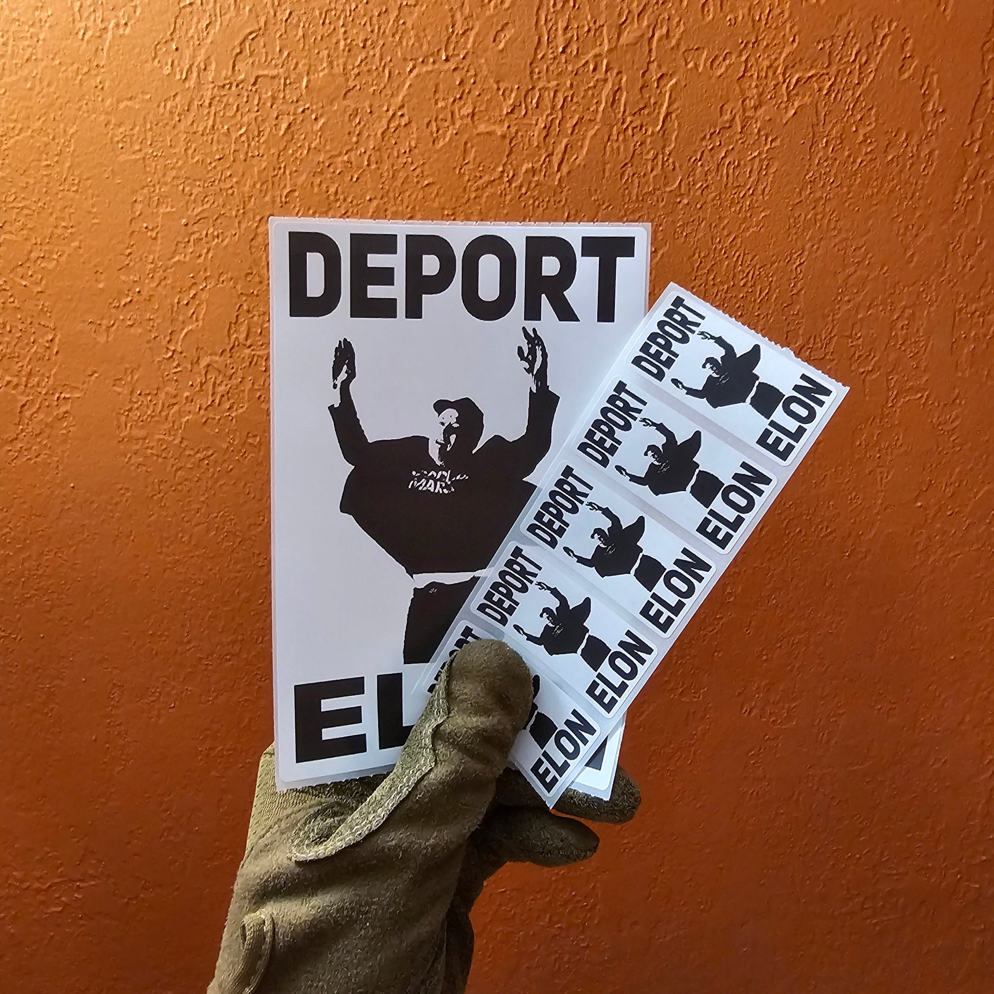 Deport Elon Protest Slap Sticker