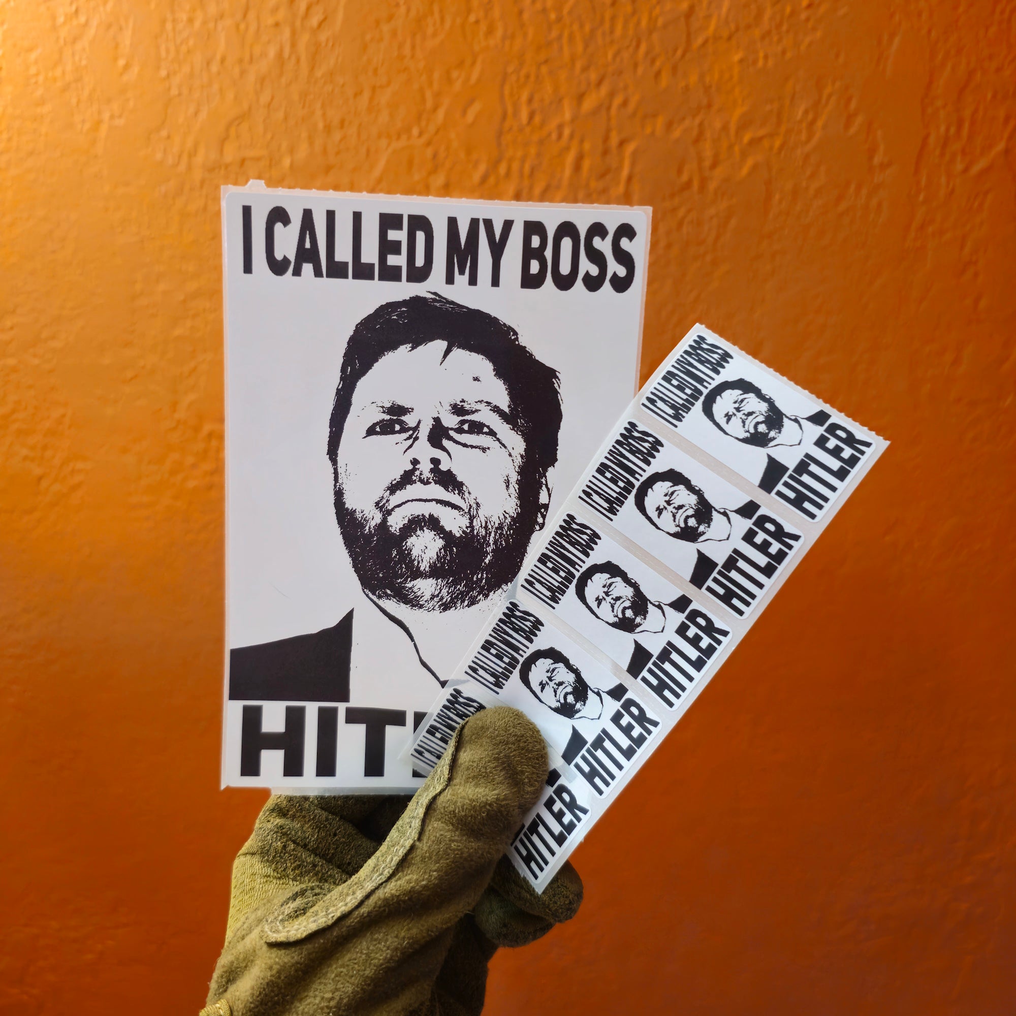 JD Vance I Called My Boss Hitler Protest Slap Sticker