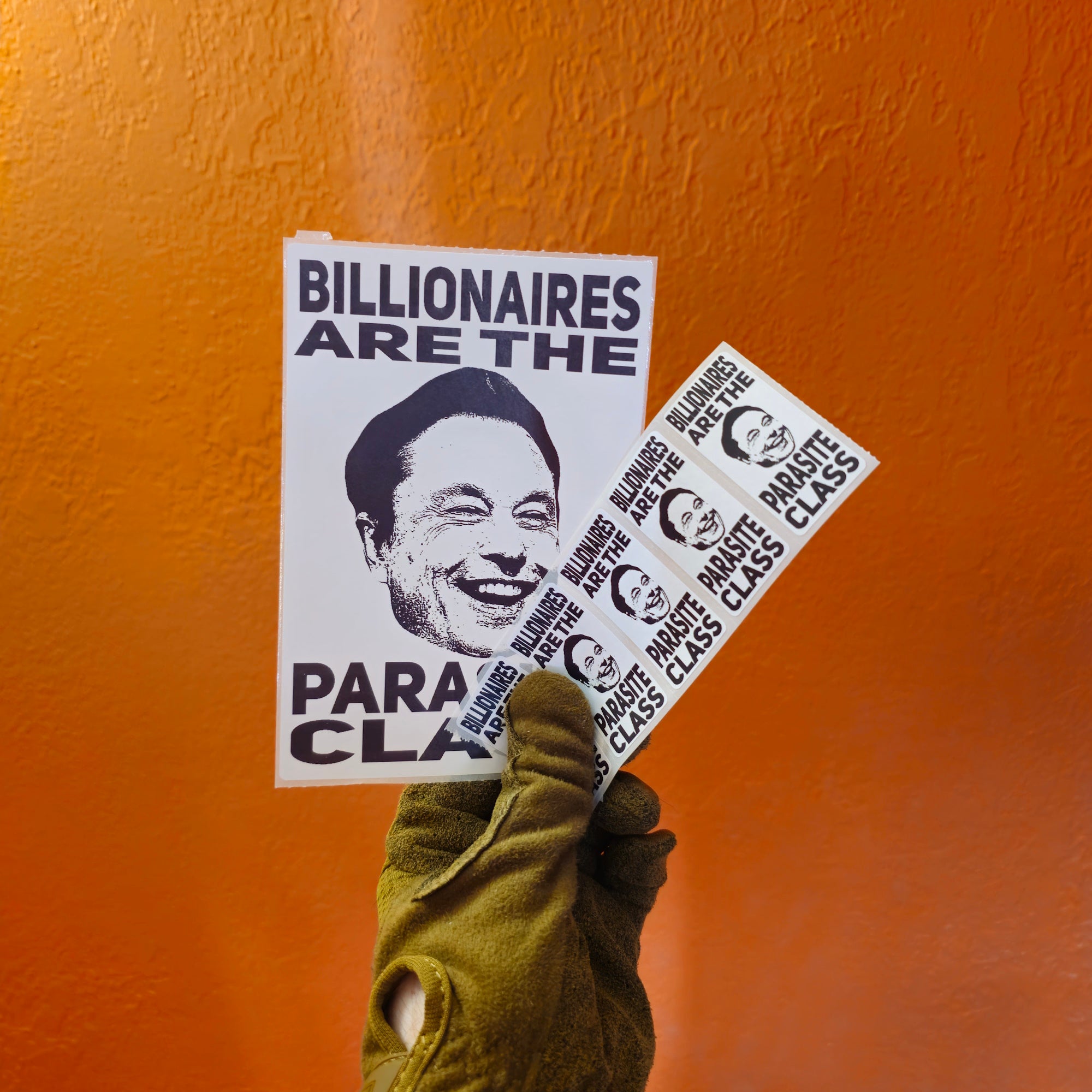 Billionaires Are The Parasite Class Protest Slap Sticker