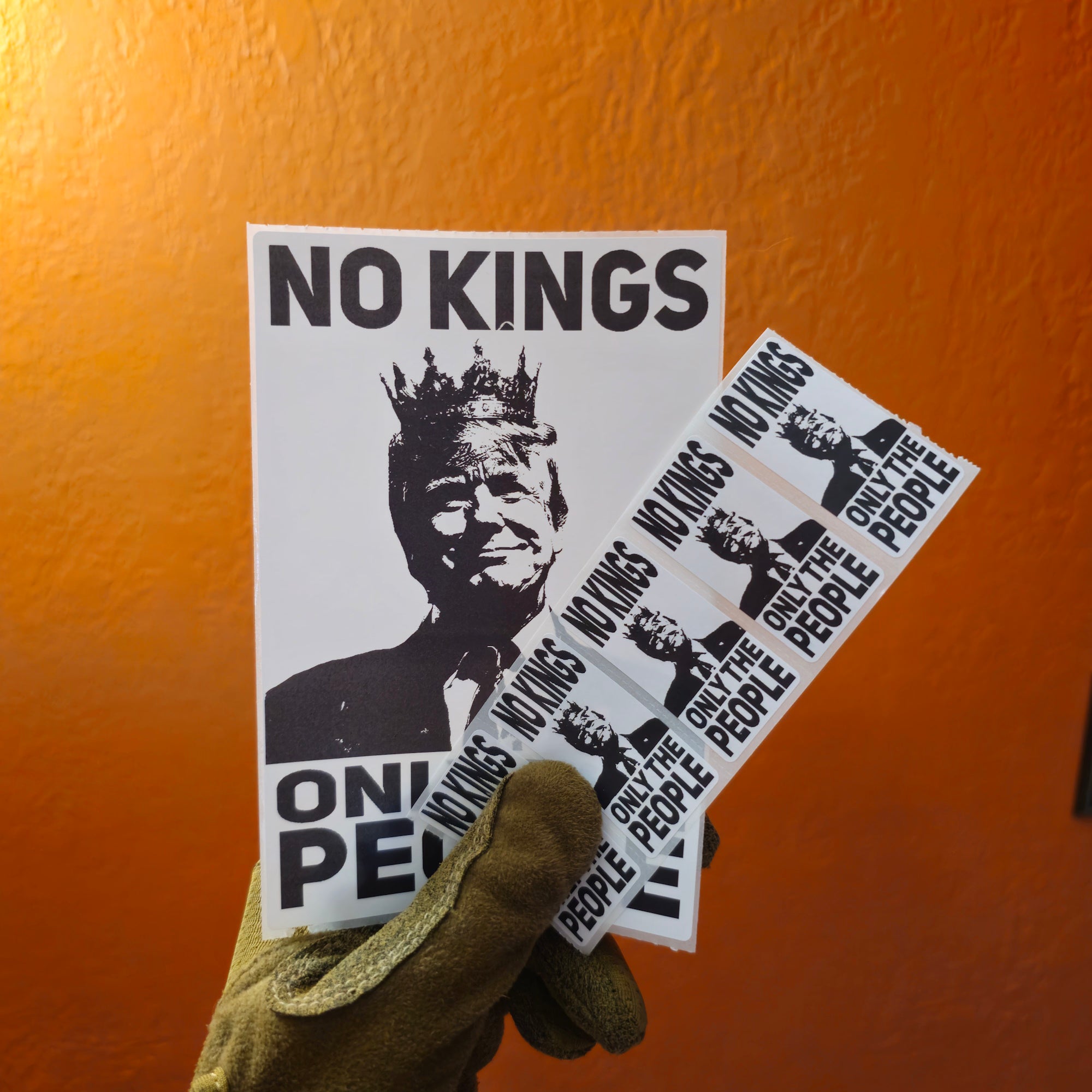No Kings Only The People Protest Slap Sticker