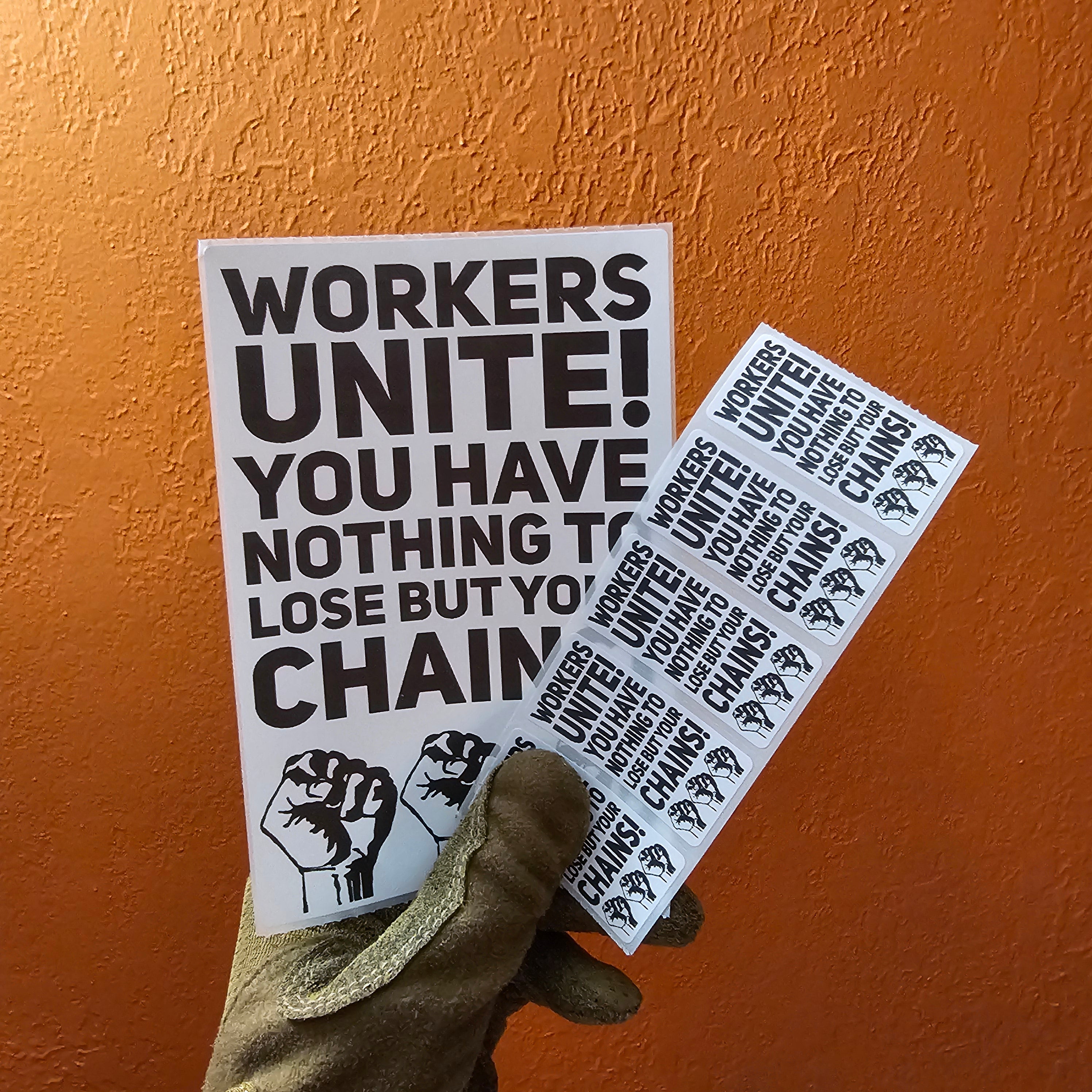 Workers Unite Protest Slap Sticker