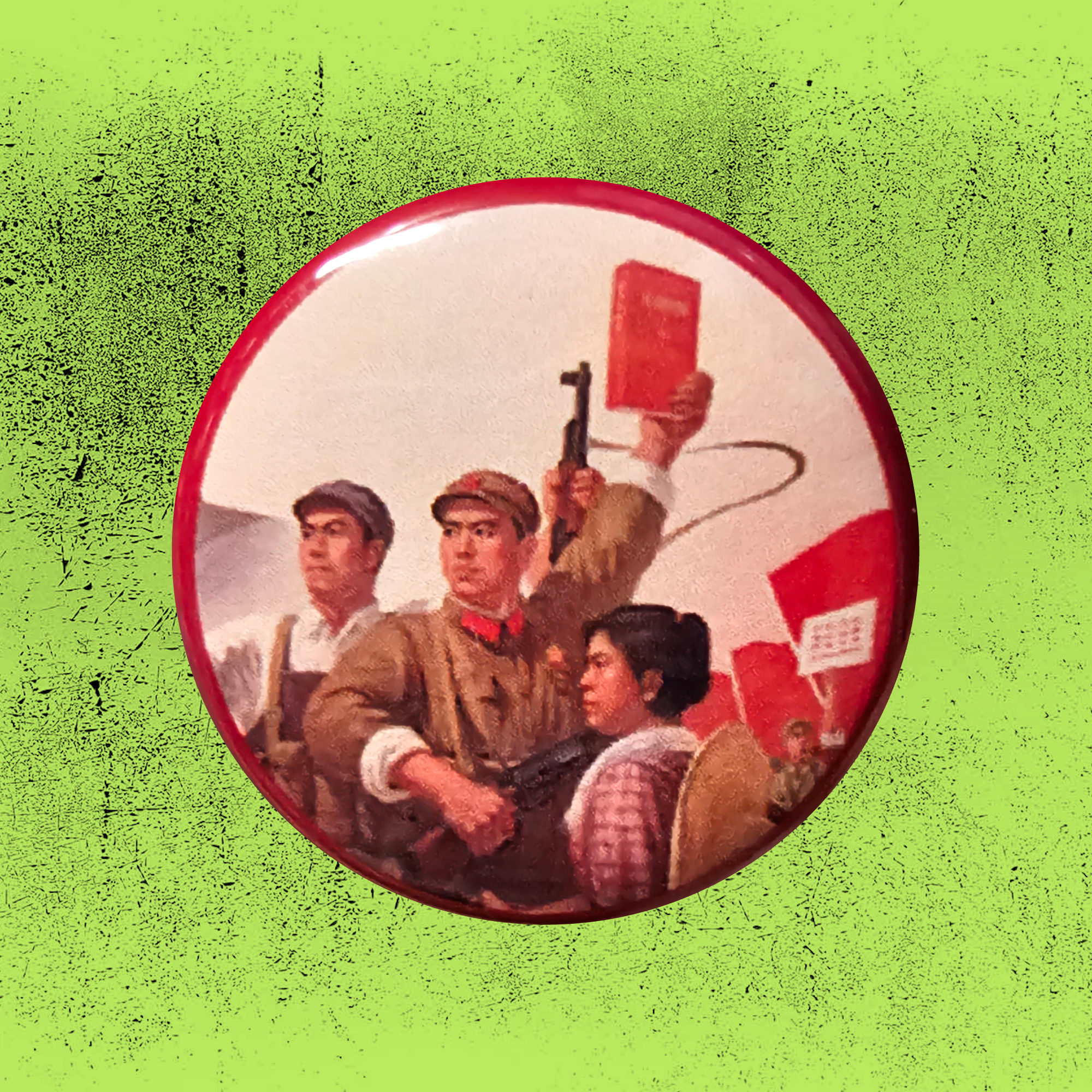 Overthrow American Imperialism Mao Button