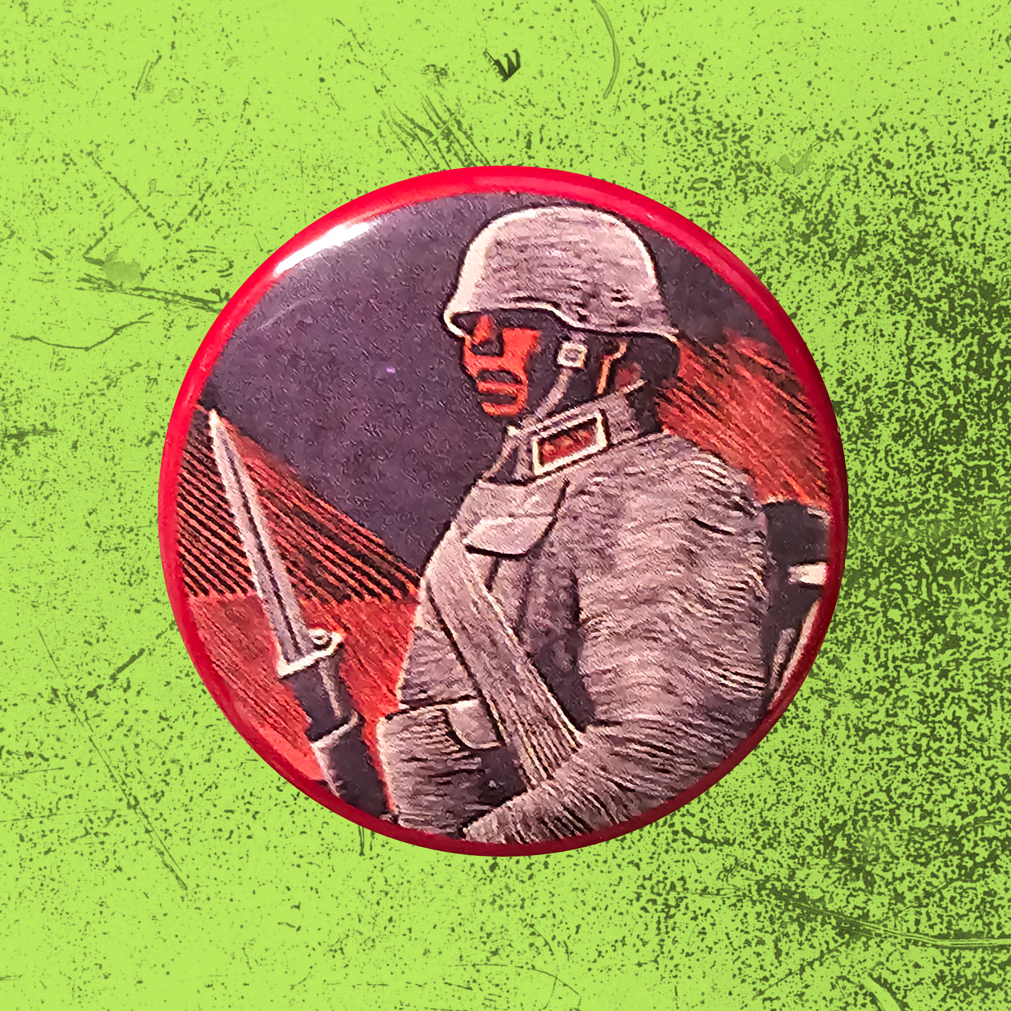 Great Wall Soldier Mao Button