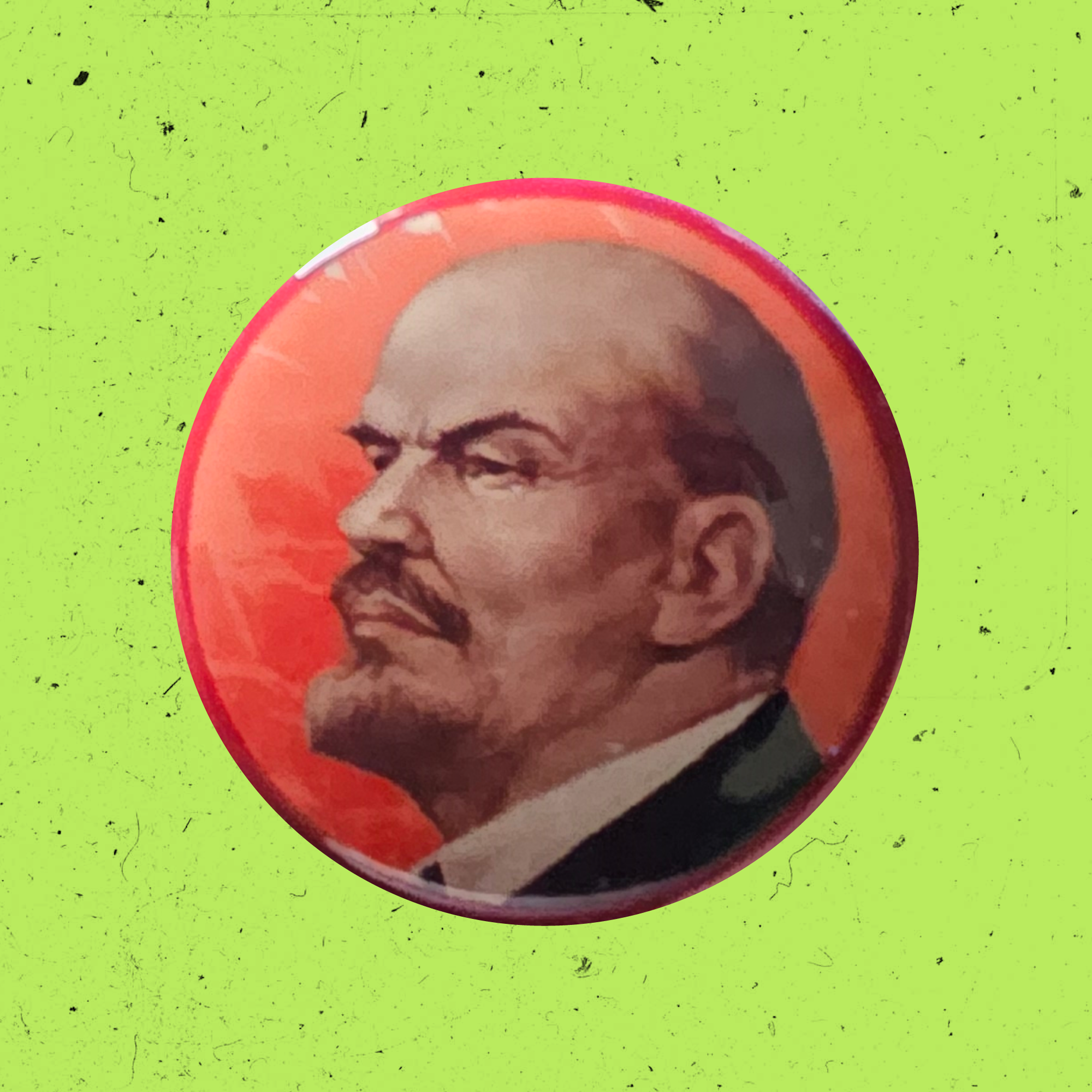 Lenin CPC Propaganda Portrait Button