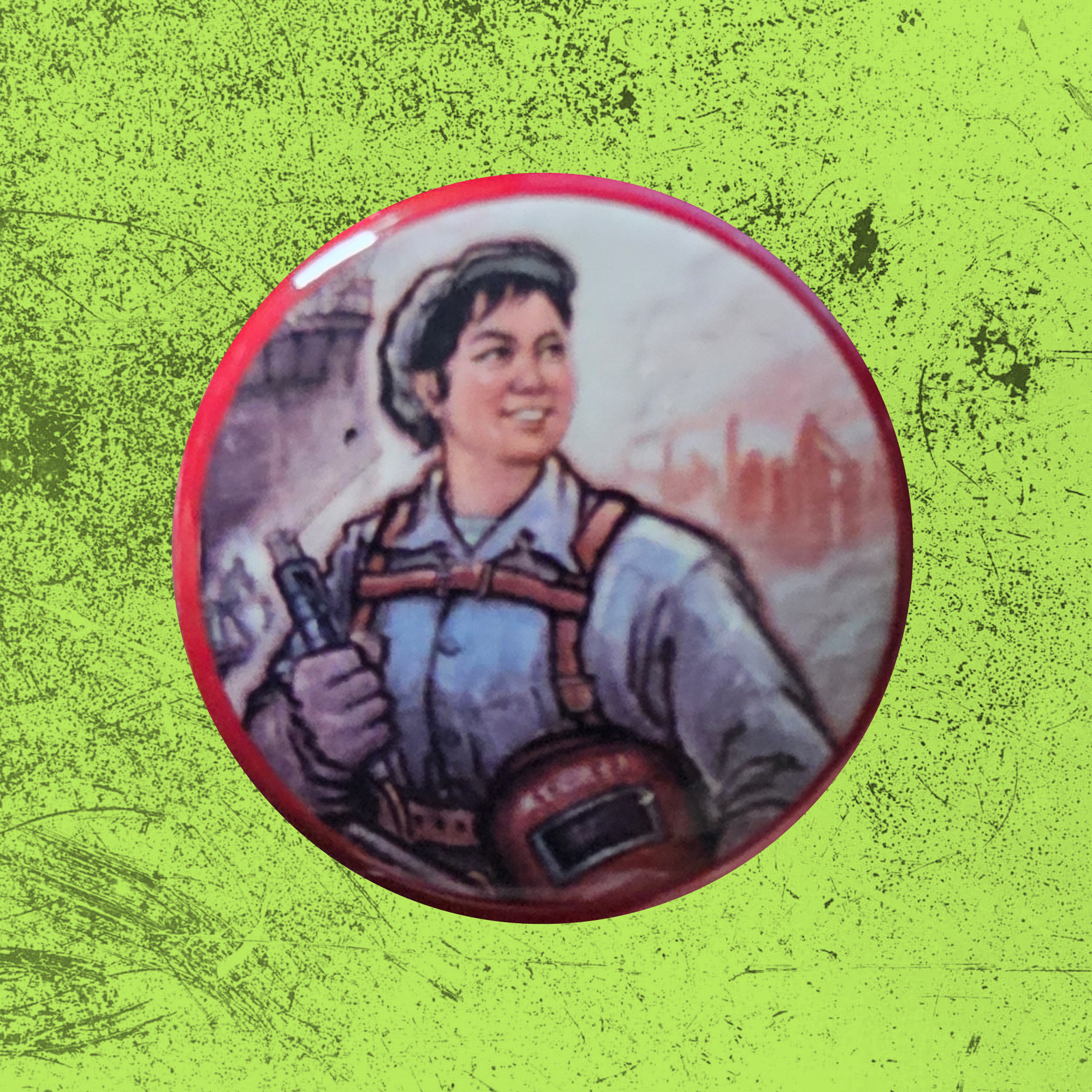 Woman Welders Mao Button
