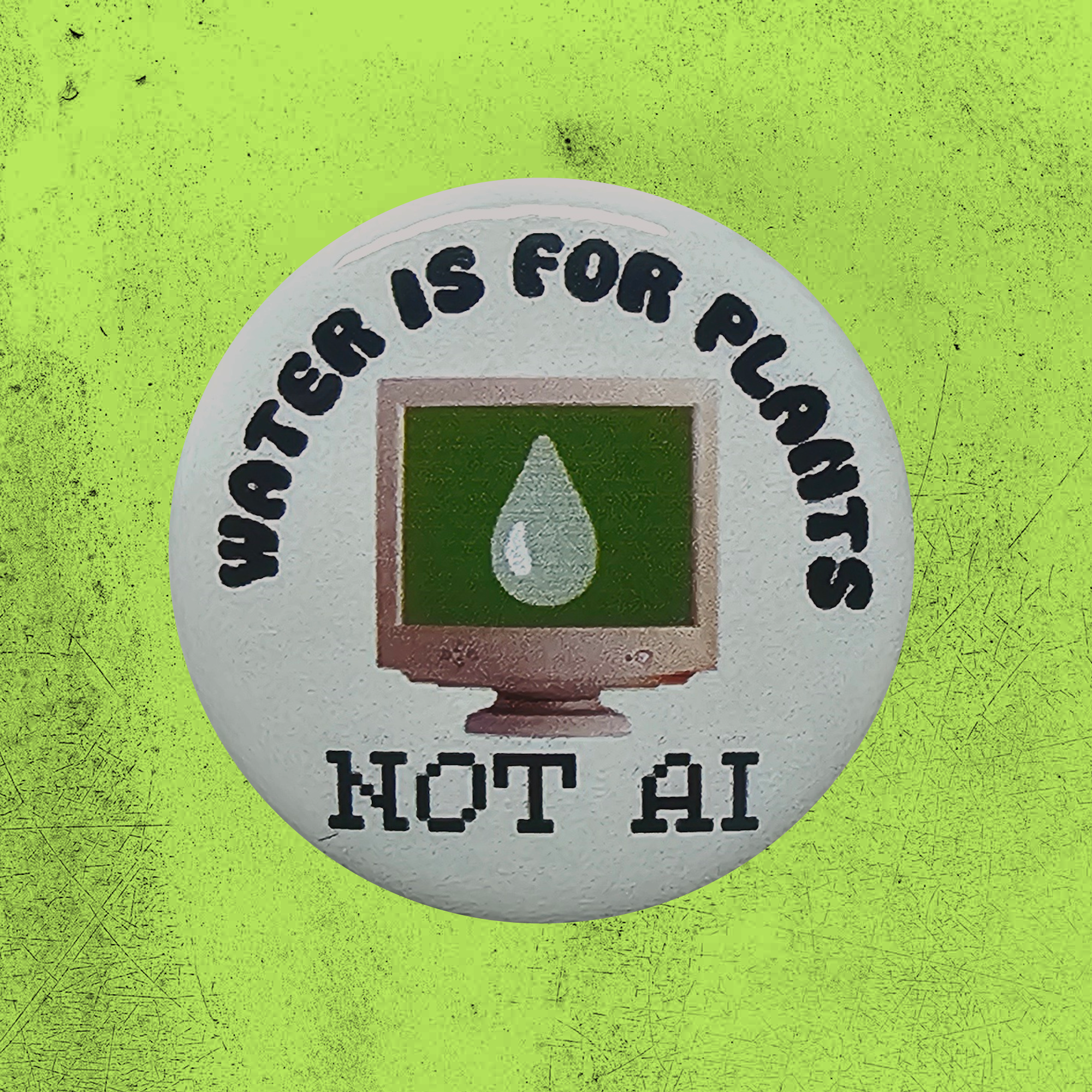 Water is for Plants Not AI Button