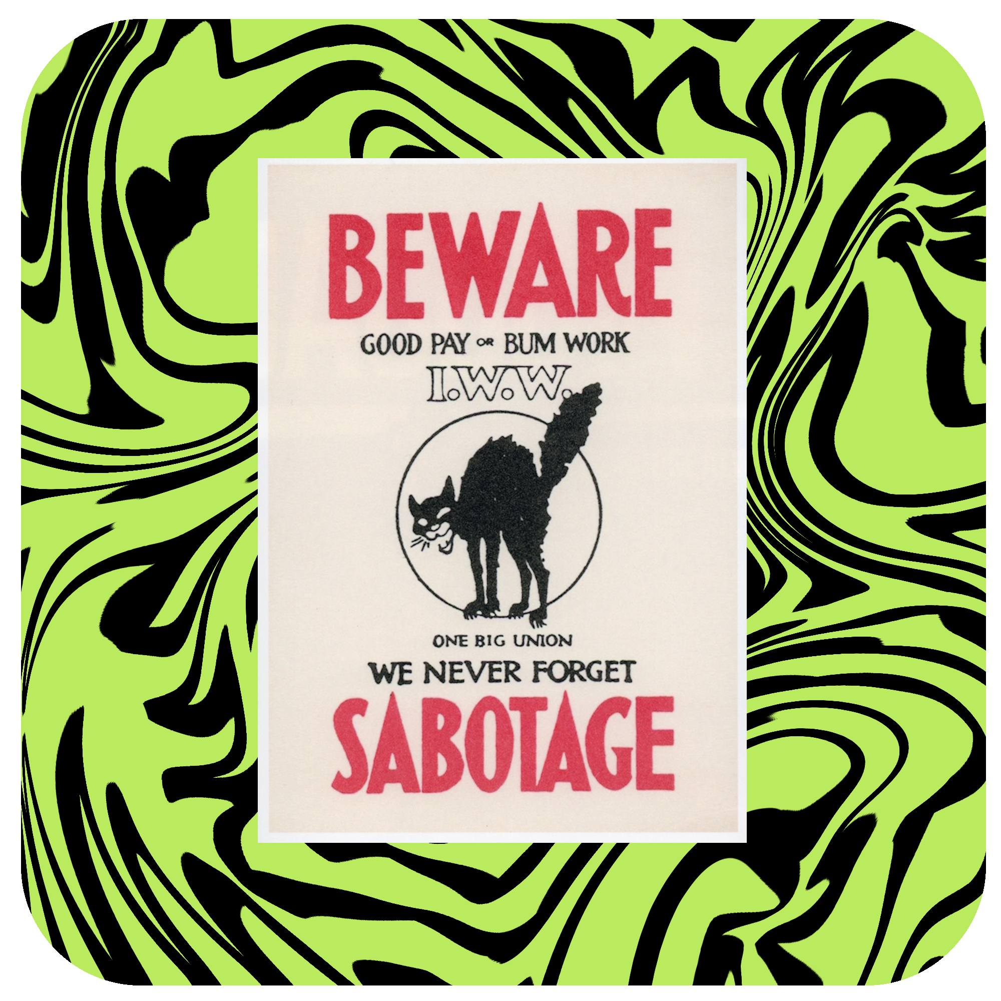 Sabo Cat IWW Art Print