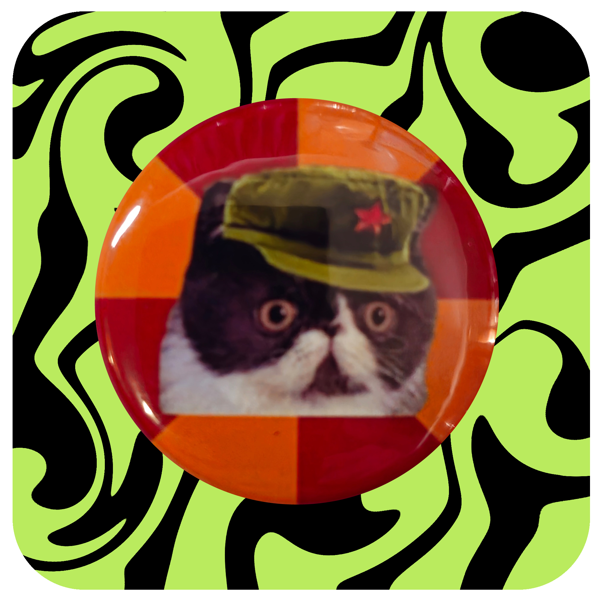 Communist Cat Button