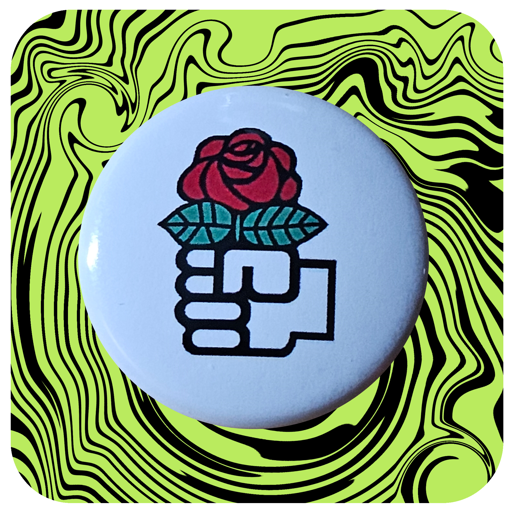 Socialist Rose Button 🌹