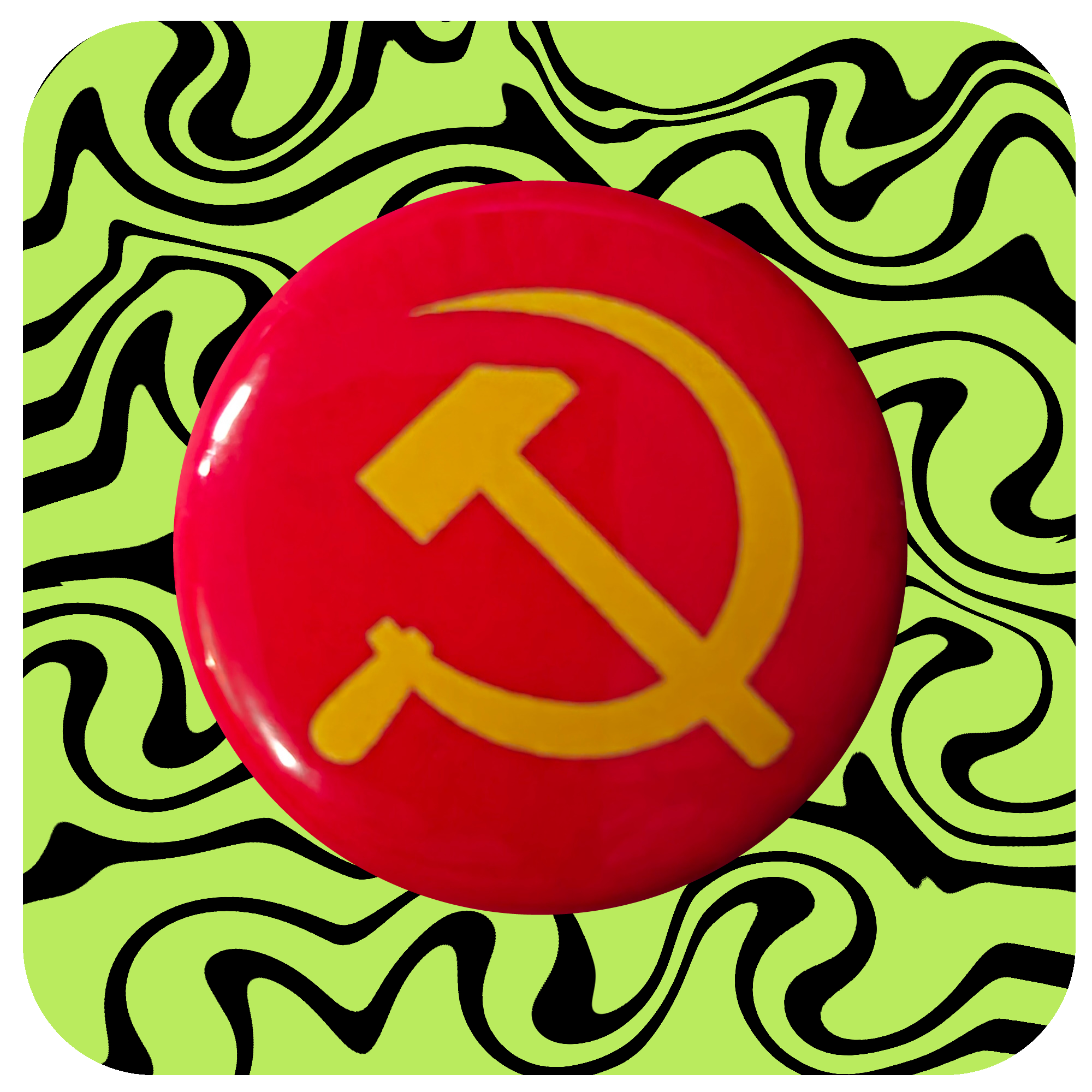 Hammer and Sickle Button