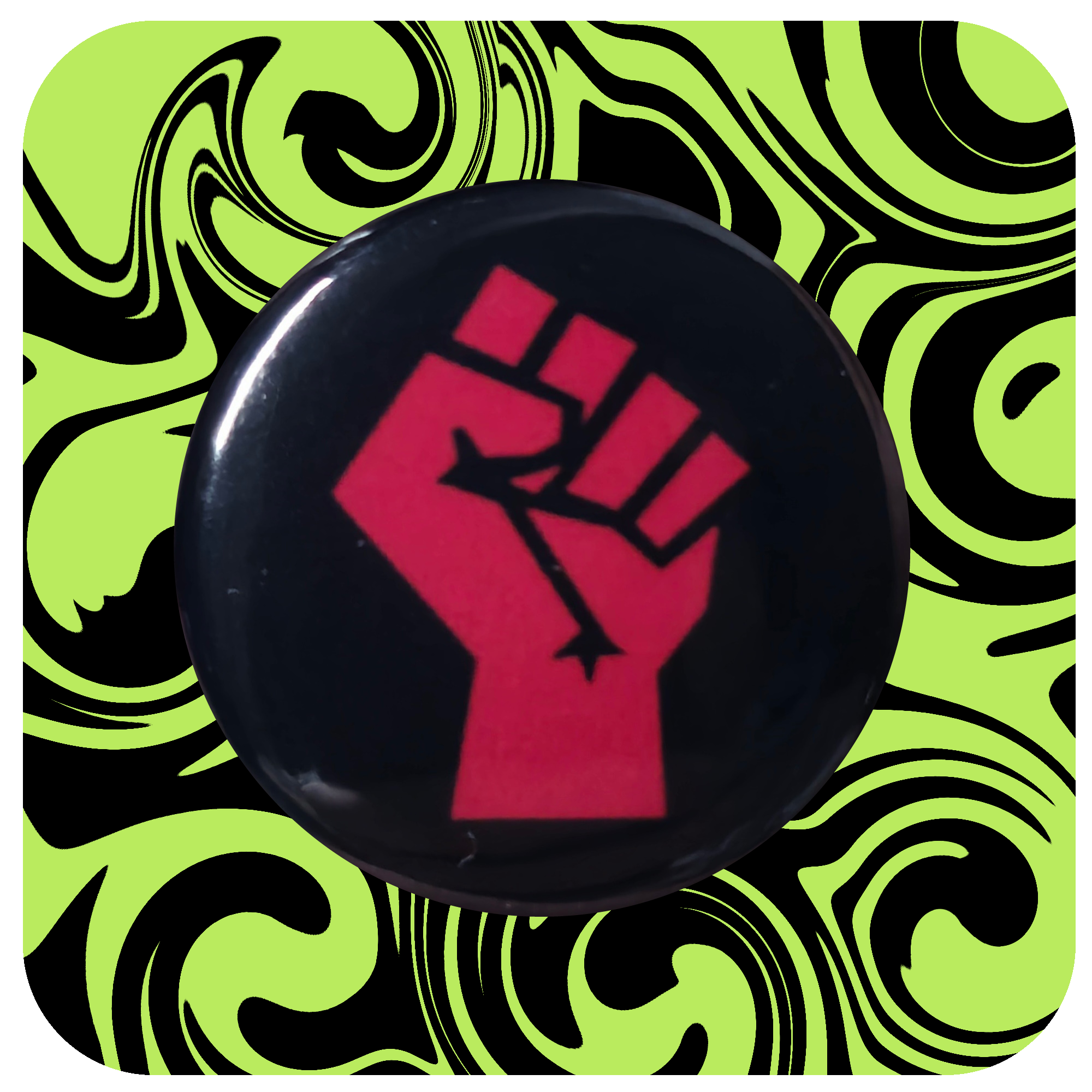 Red Fist Solidarity Button