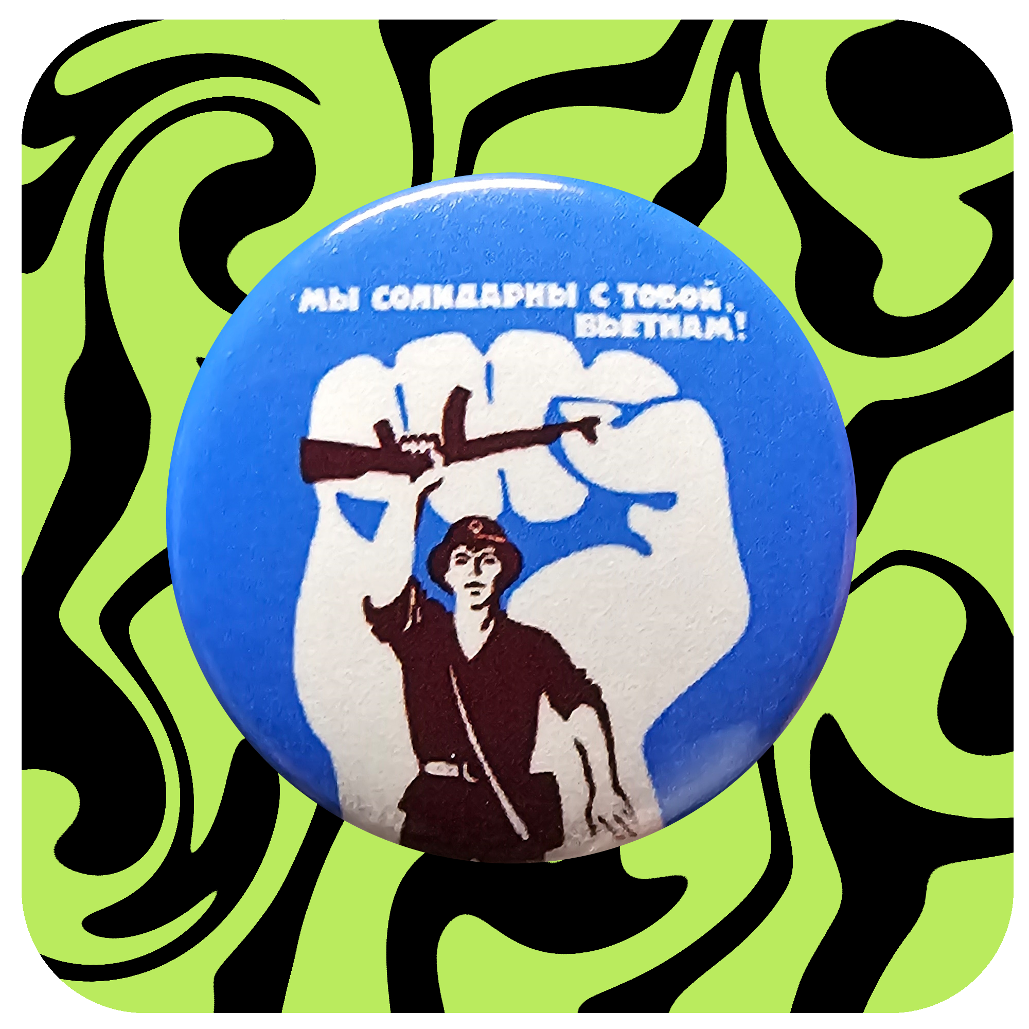 We Are in Solidarity With You Vietnam Button