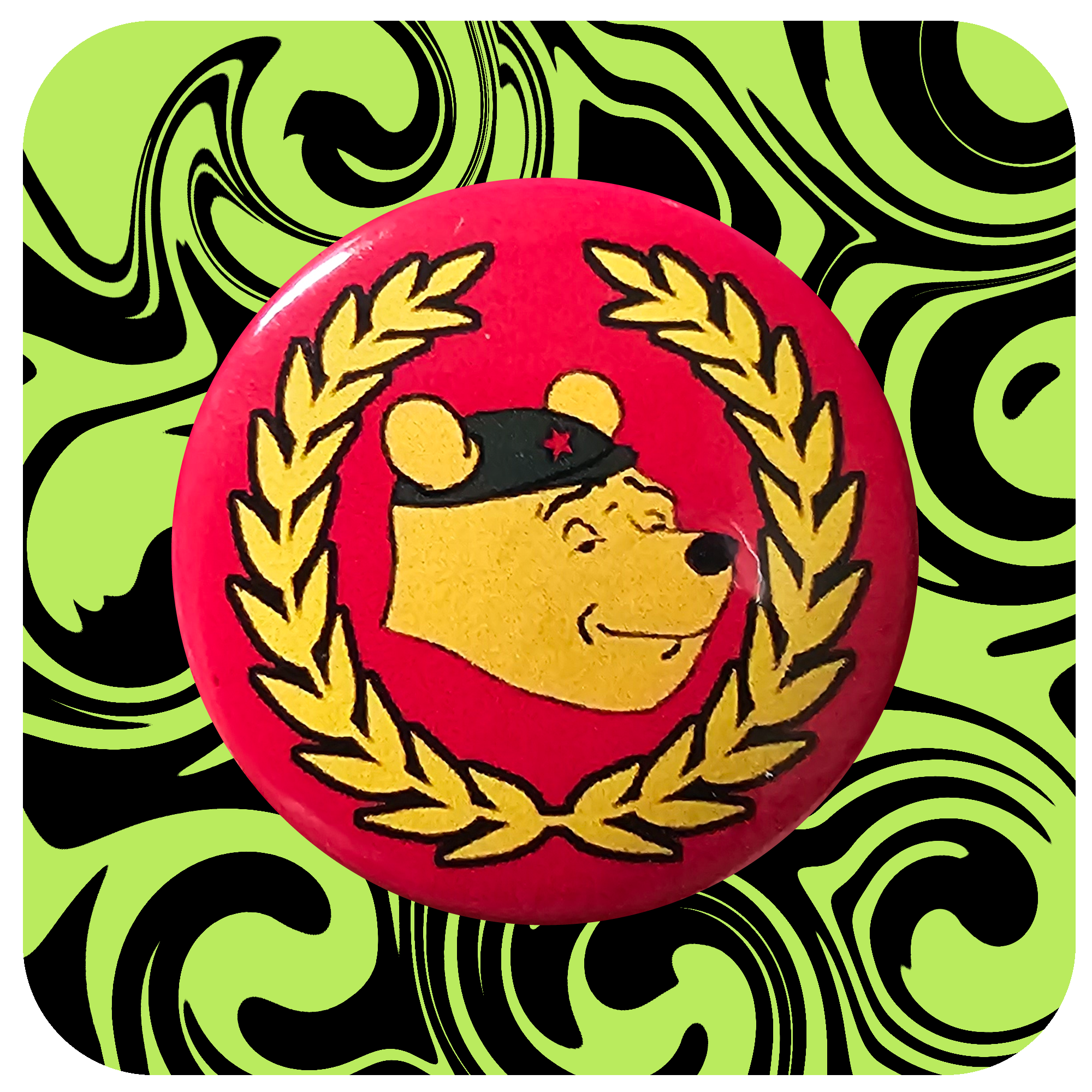 Bear Communist Button