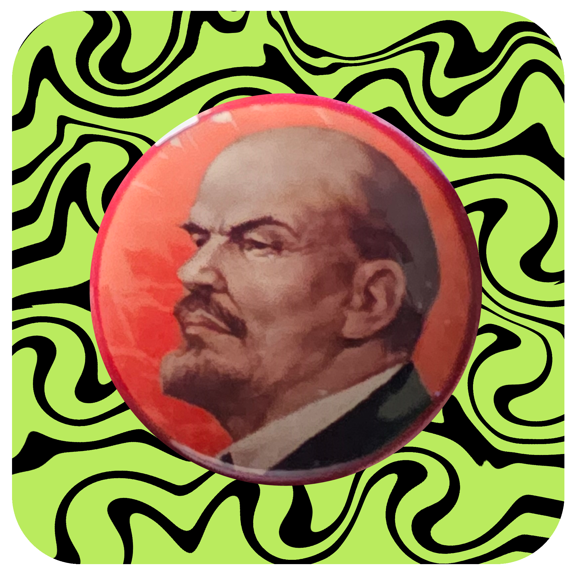 Lenin CPC Propaganda Portrait Button