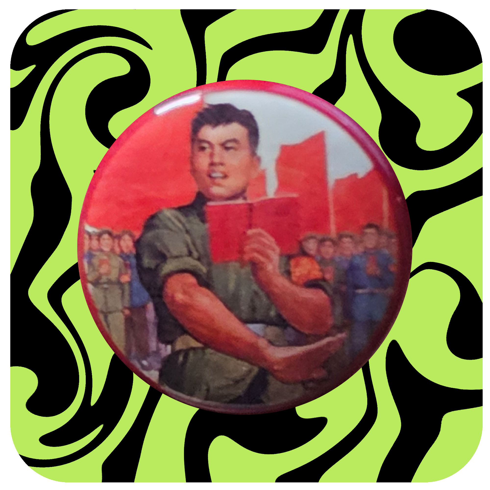 Criticize the Old World Mao Button