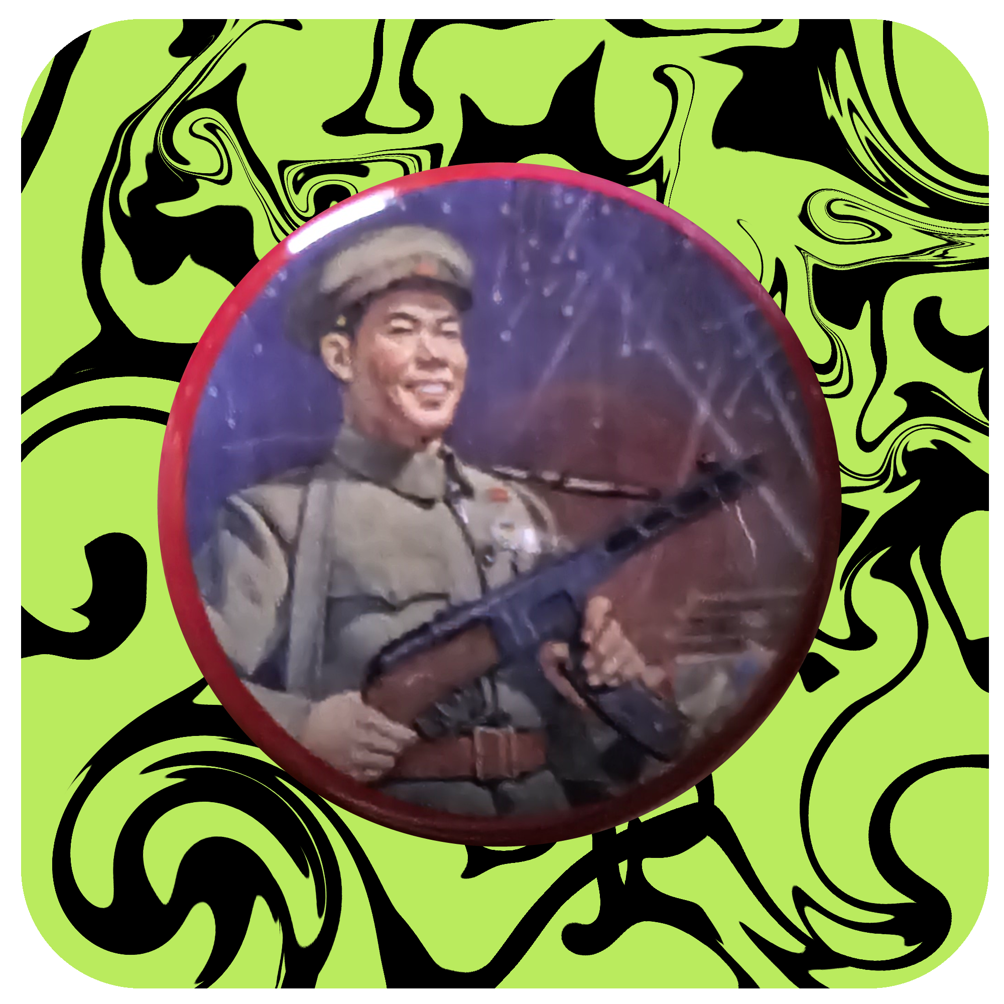Protecting The Motherland Mao Button