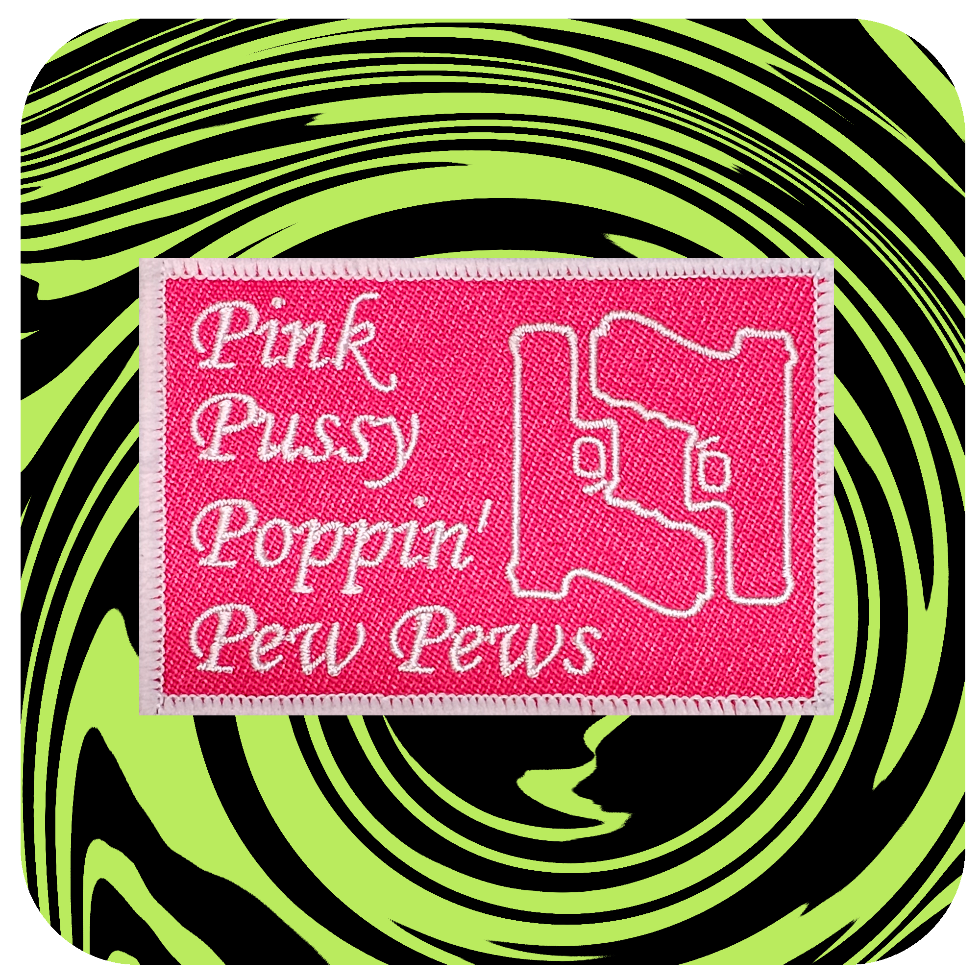 Pink Pew Pews 3x2 Morale Patch
