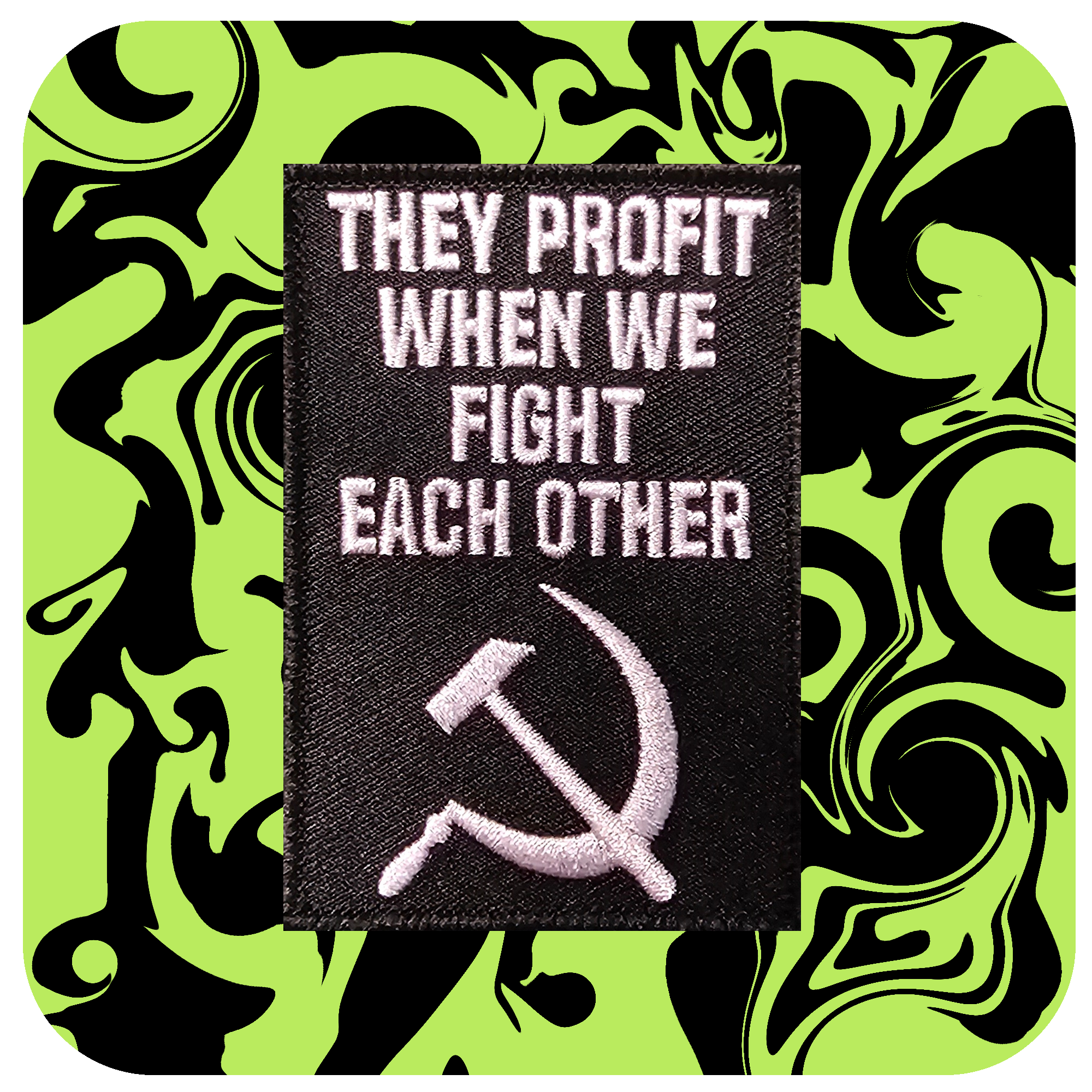 They Profit When We Fight 2x3 Morale Patch