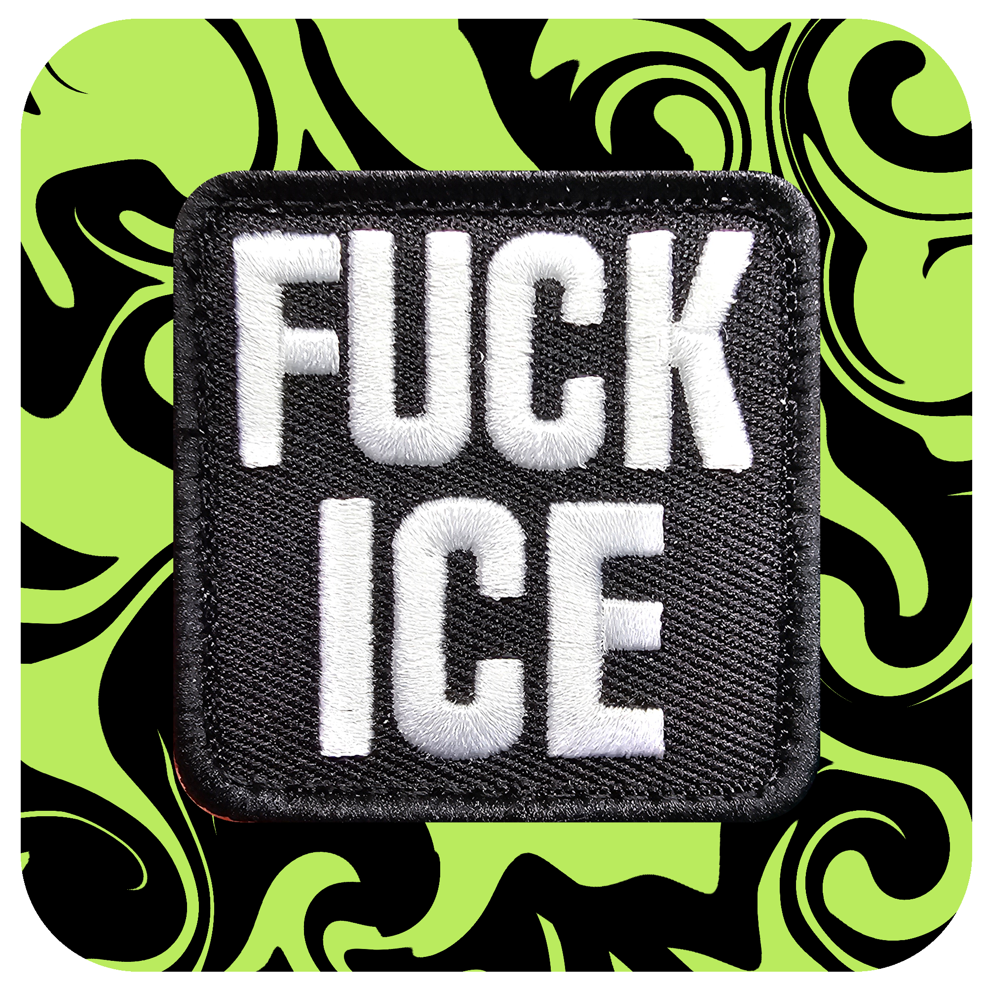Fuck ICE Black 2x2 Morale Patch