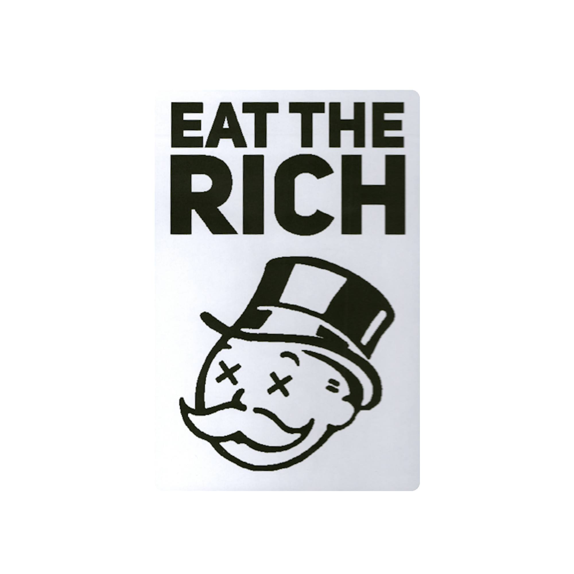 Eat the Rich Protest Slap Sticker