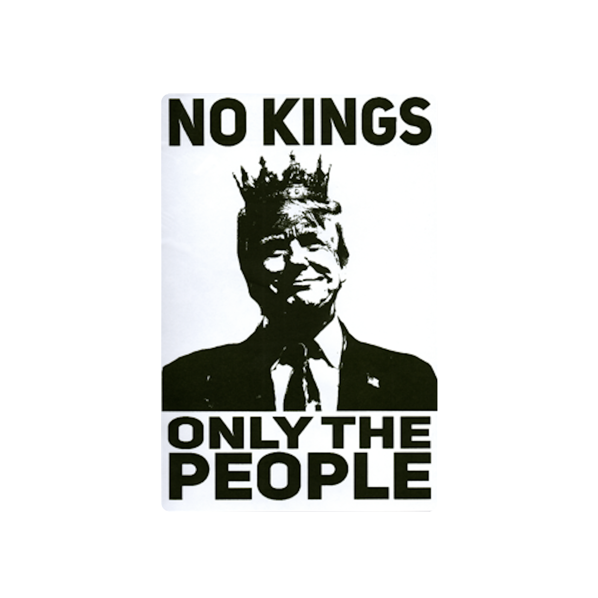 No Kings Only The People Protest Slap Sticker
