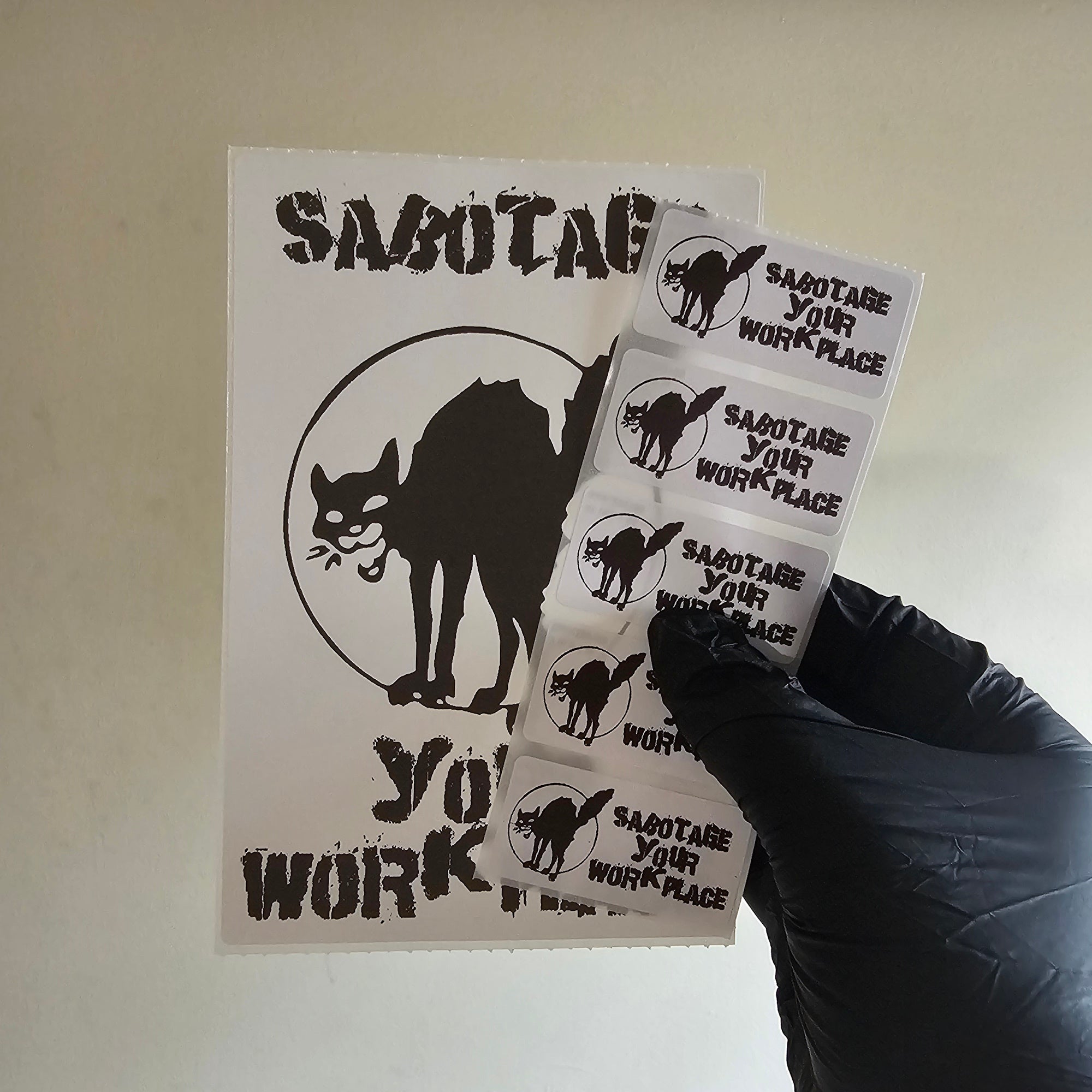 Sabotage Your Workplace Protest Slap Sticker