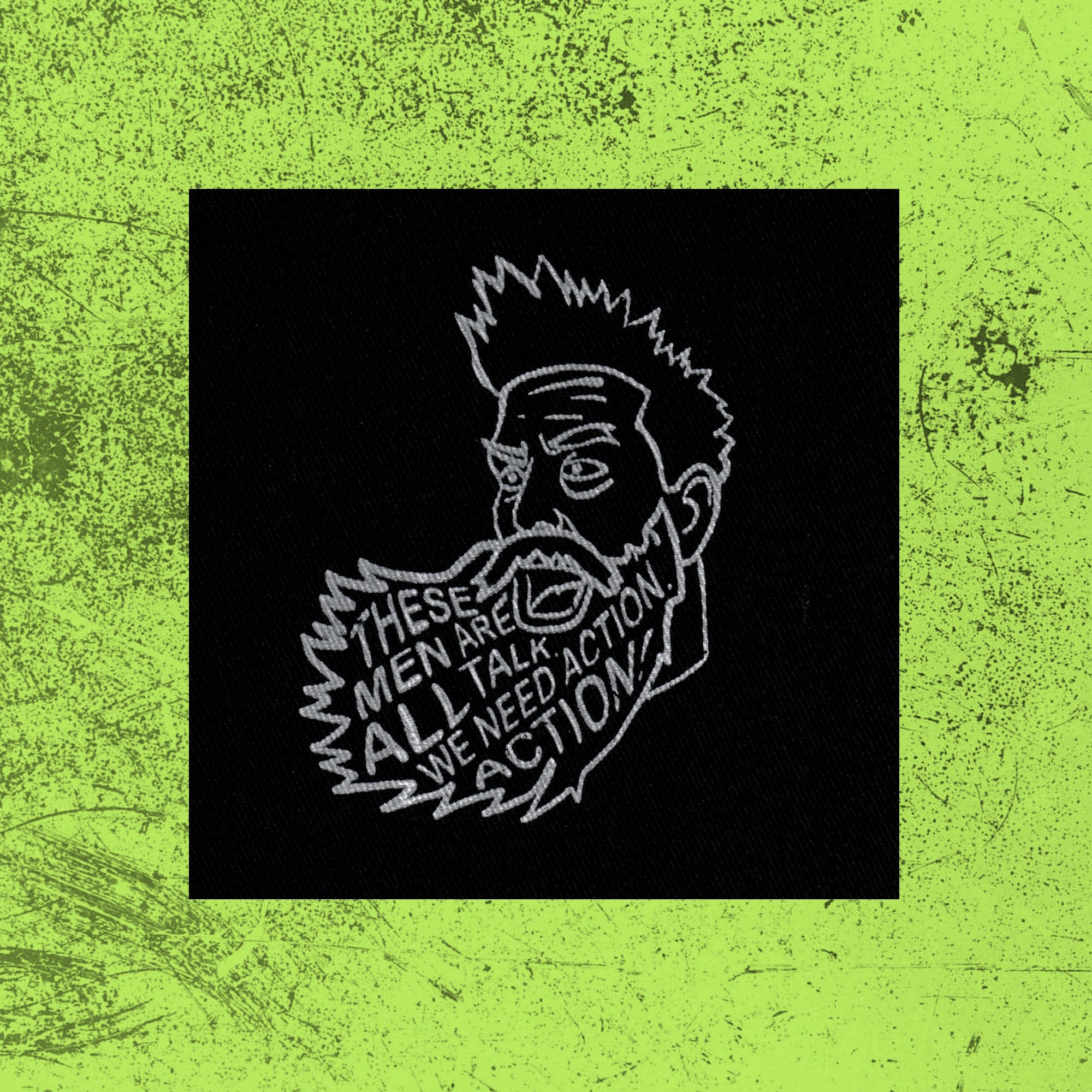 John Brown We Need Action Crust Punk Patch
