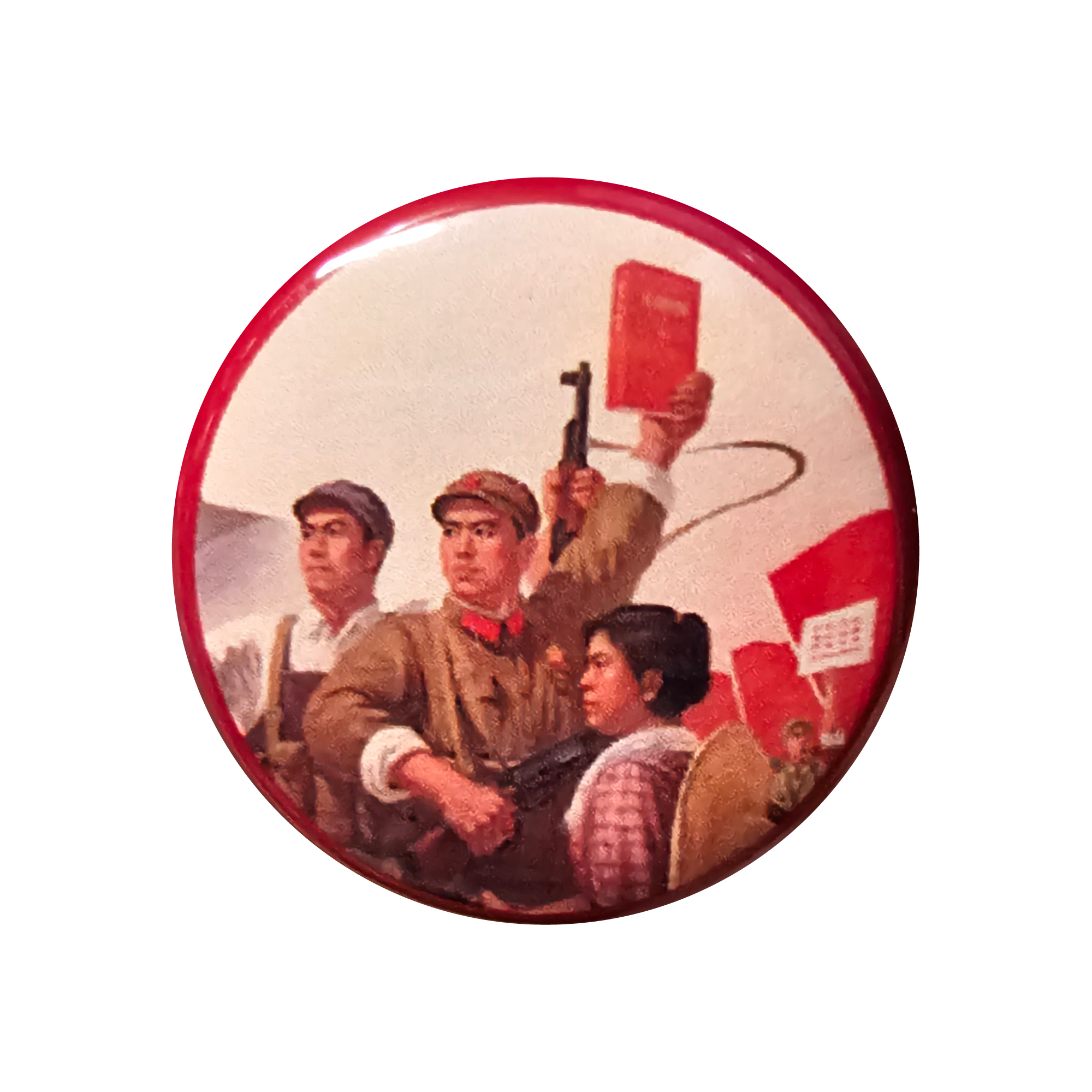 Overthrow American Imperialism Mao Button