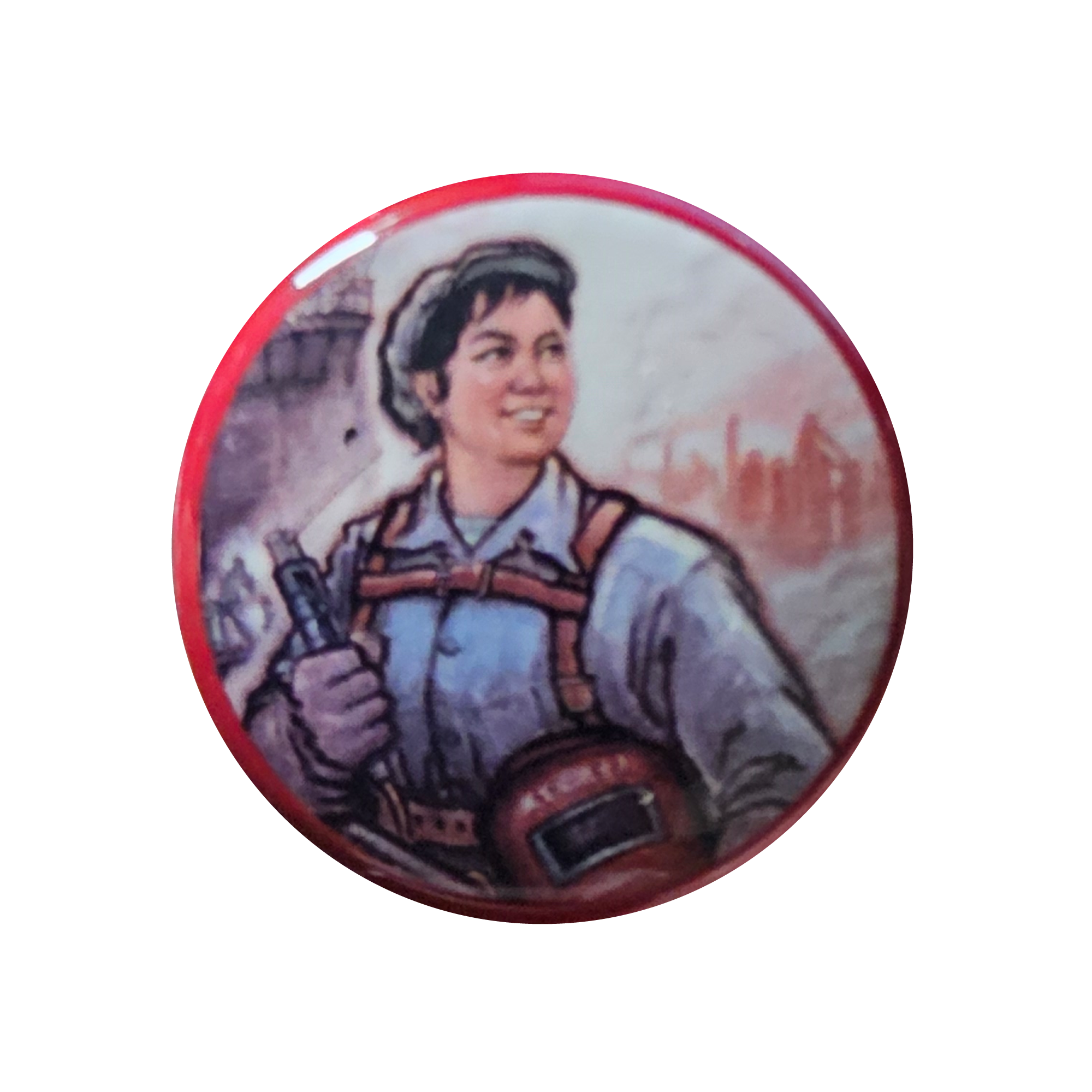 Woman Welders Mao Button