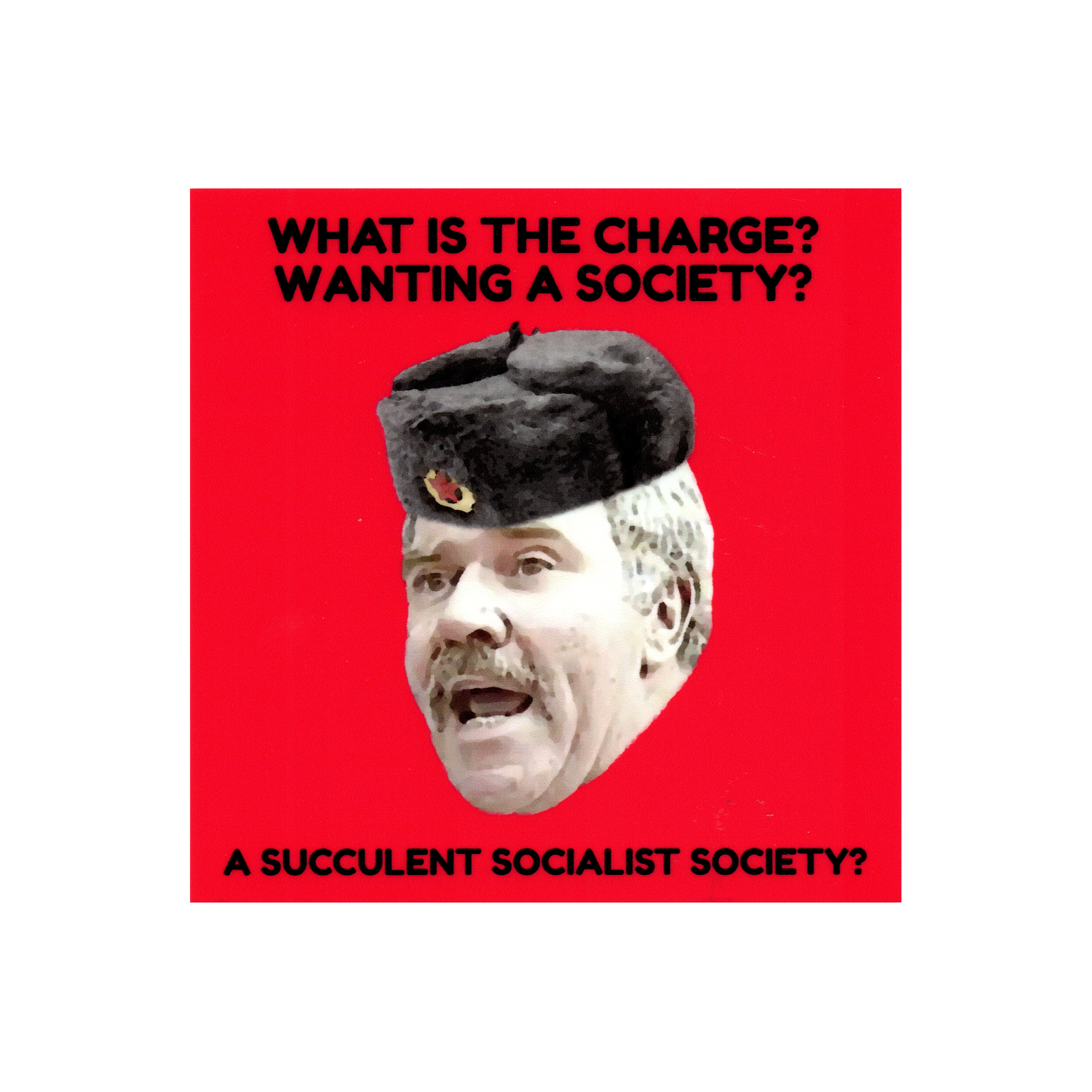Succulent Socialist Society 4 Inch Sticker